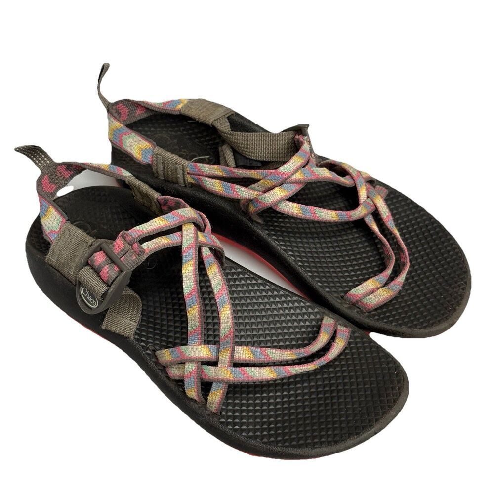 Chaco EcoTread Fletched Pink Sandals Kids Juniors Size 6 Adjustable Outdoor